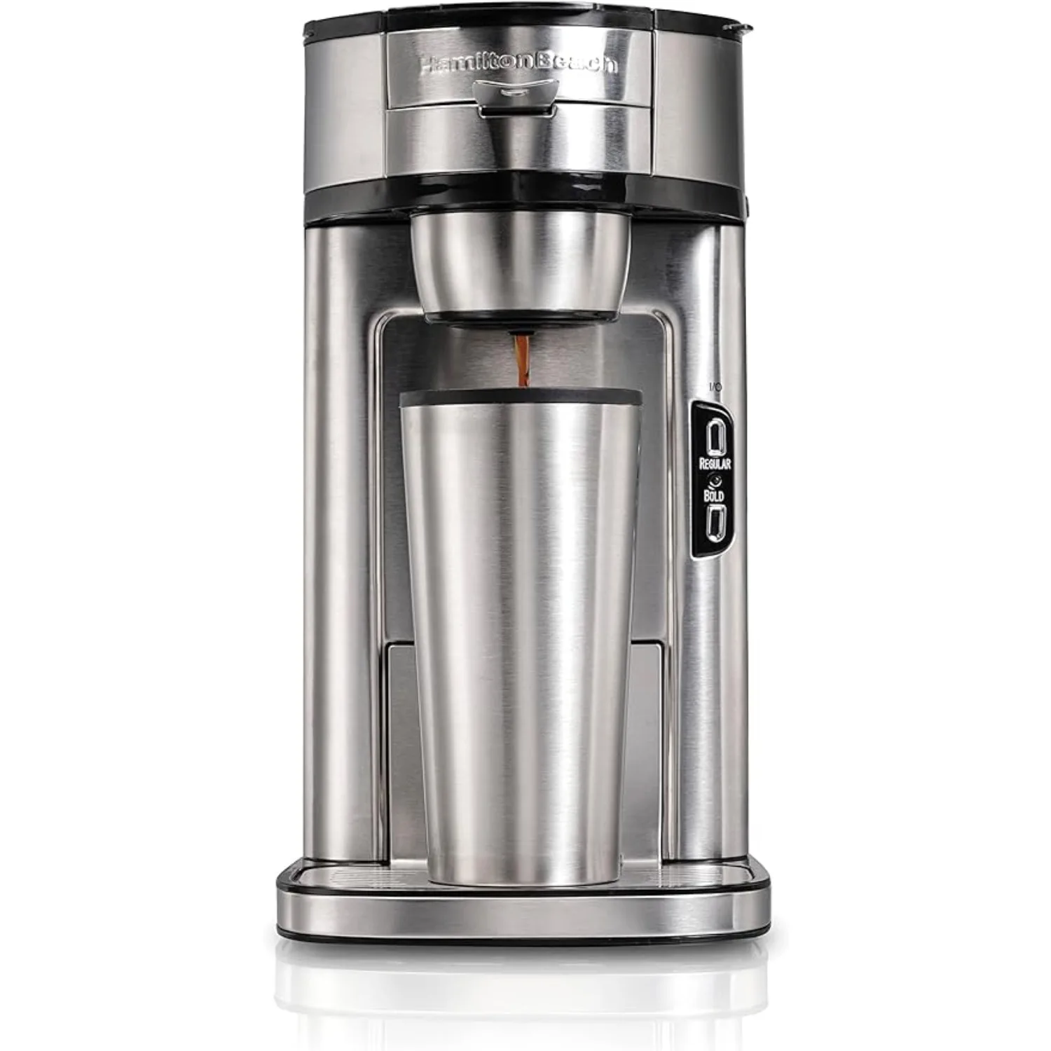 

Beach The Scoop Single Serve Coffee Maker & Fast Grounds Brewer, Brews in Minutes, 8-14oz. Cups, Stainless Steel