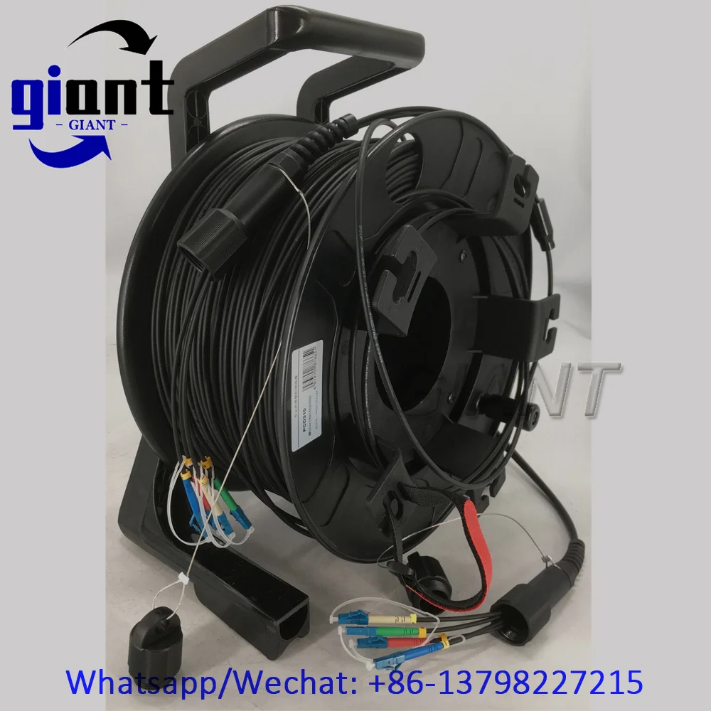 4C PDLC 아머드 파이버 패치 코드, 4코어 150M, 4C TPU/LSZH 5.0mm PDLC SM, PCD310 방수 싱글모드 야외 FTTH 케이블