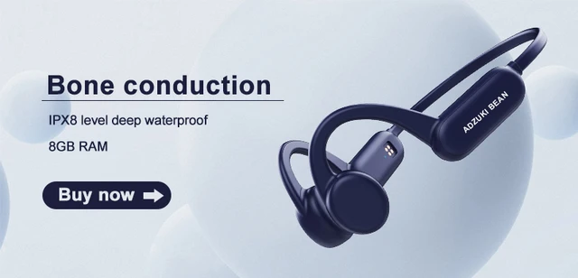 Écouteurs Bluetooth natation sans fil, écouteurs ROM de 8 Go