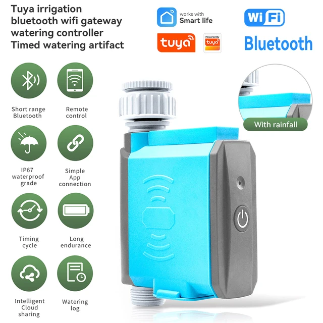 Tuya Smart Home WiFi Automatic Irrigation System Garden Watering Timer Drip Irrigation Faucet Valve Controller Bluetooth Gateway 2