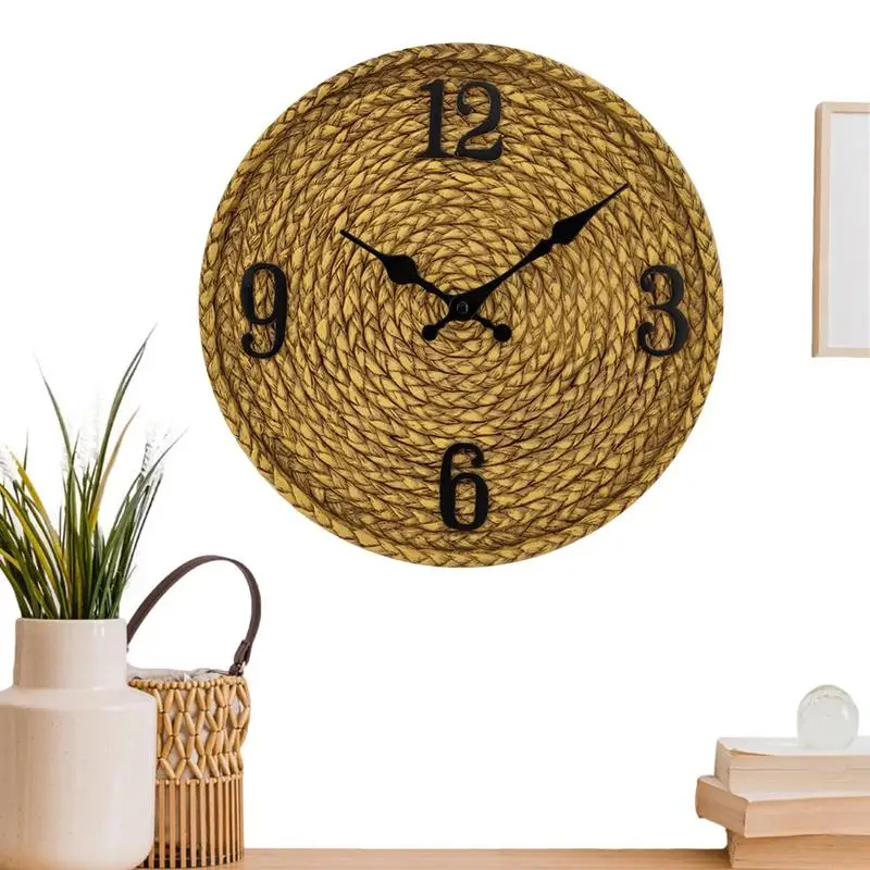 

Farmhouse Clocks For Walls 12-Inch Dust-Proof Large Farmhouse Wall Clocks Decorative Round Clock Decorative Round Clock Battery