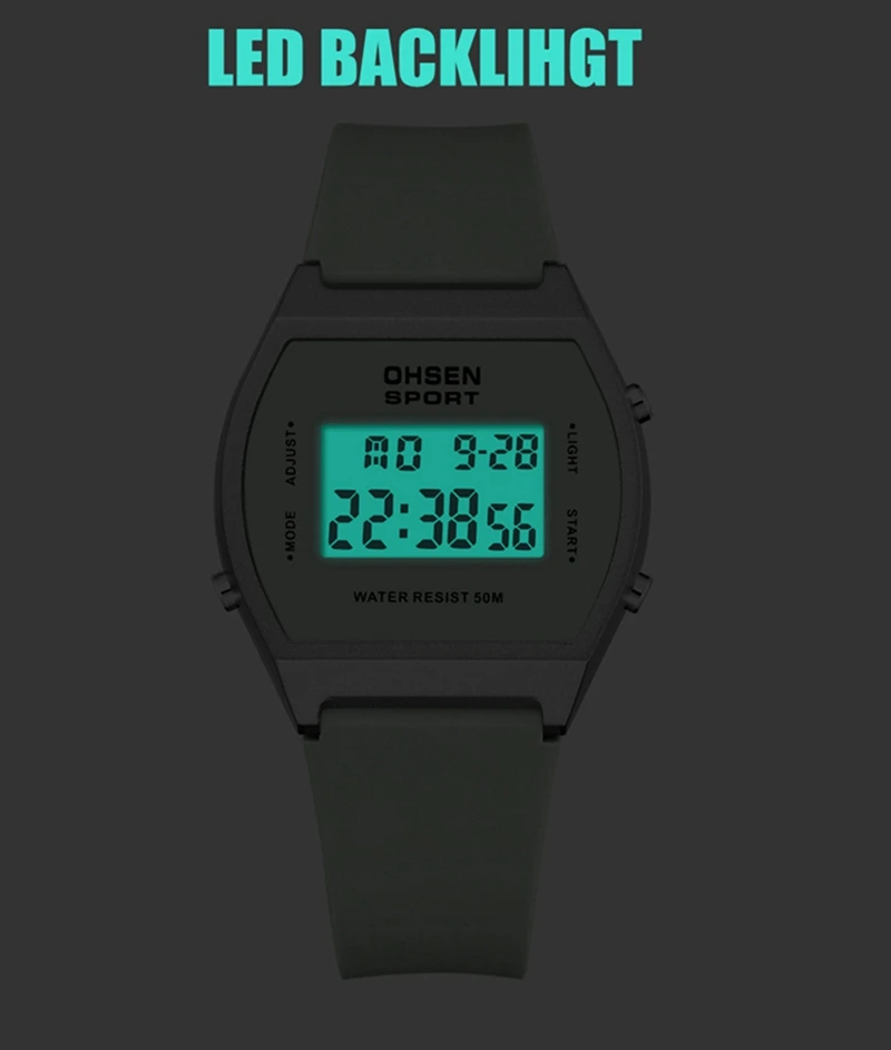 Digital Sport Watch for Women Waterproof Fashion White Ladies Wristwatch Electronic Chilren Watches LED Alarm Clock Gifts - 4