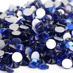 Super Bright Crystal Glass Strass for 3D Nail Art Decoration (Sapphire)