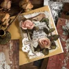 TIANZI 20 Pcs Long Material paper Vintage Edge material Floral Pattern Retro Paper For Scrapbooking Diary Journal Planner 6