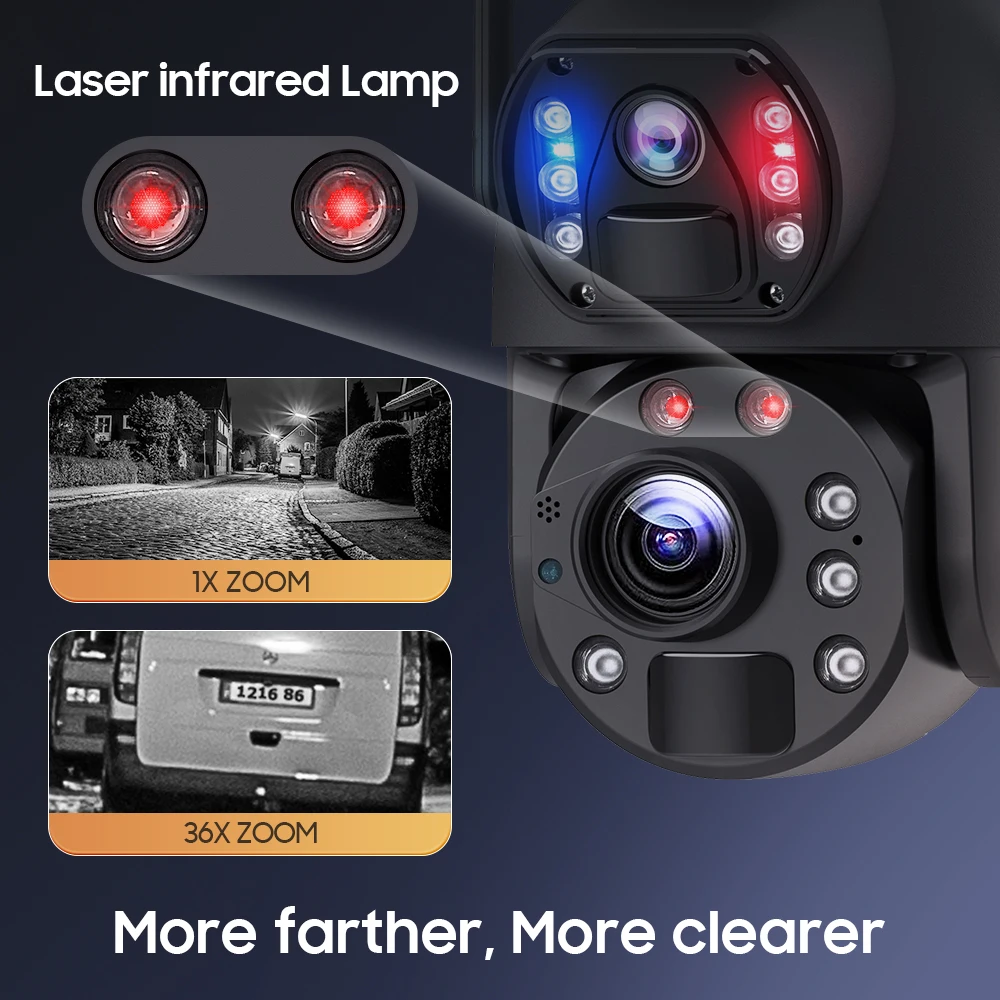 كاميرا INQMEGA 4K 8MP للمراقبة بالطاقة الشمسية خار...