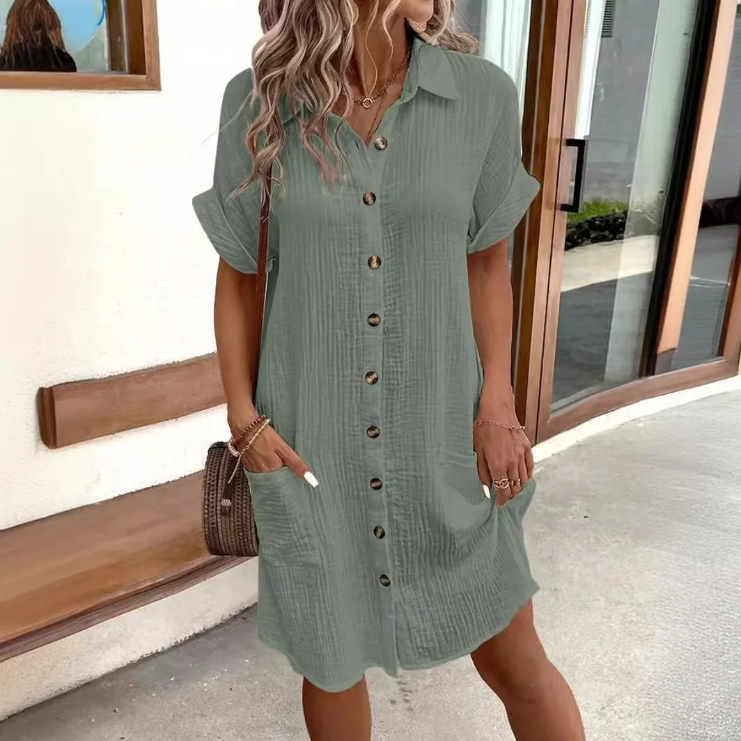 Summer Female Loose Blouse Dress
