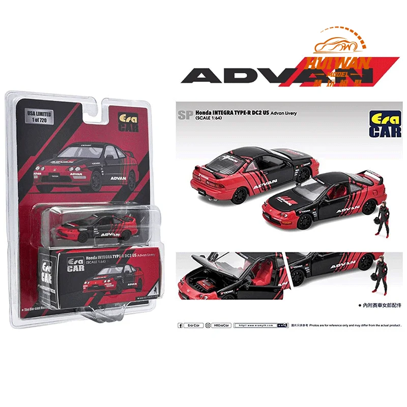 

ERA Car1:64 Honda Integra Type-R Concept Коллекционная серия металлическая статическая модель игрушка подарок