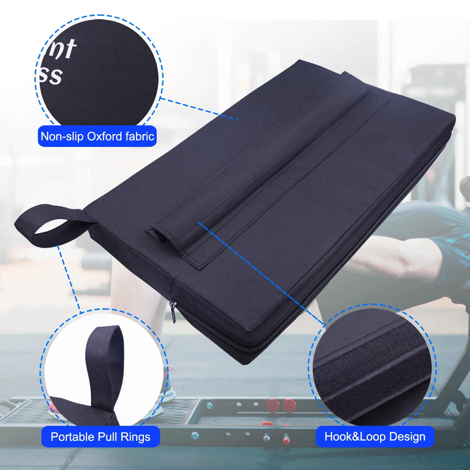 Square Hip Thrust Pad Extra Thick Foam Cushion for Barbell Weightlifting Hip Thrusts Glute Bridges Premium Home Gym Equipment 3
