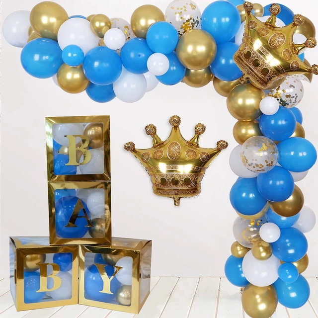 Tall crown Balloon Centerpieces  Royal prince baby shower centerpieces,  Royal prince baby shower, Prince baby shower decorations