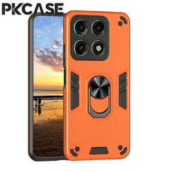 PKCASE Multi - Functional Ring Bracket Phone Case Cover for Motorola Edge (2026) (Orange)