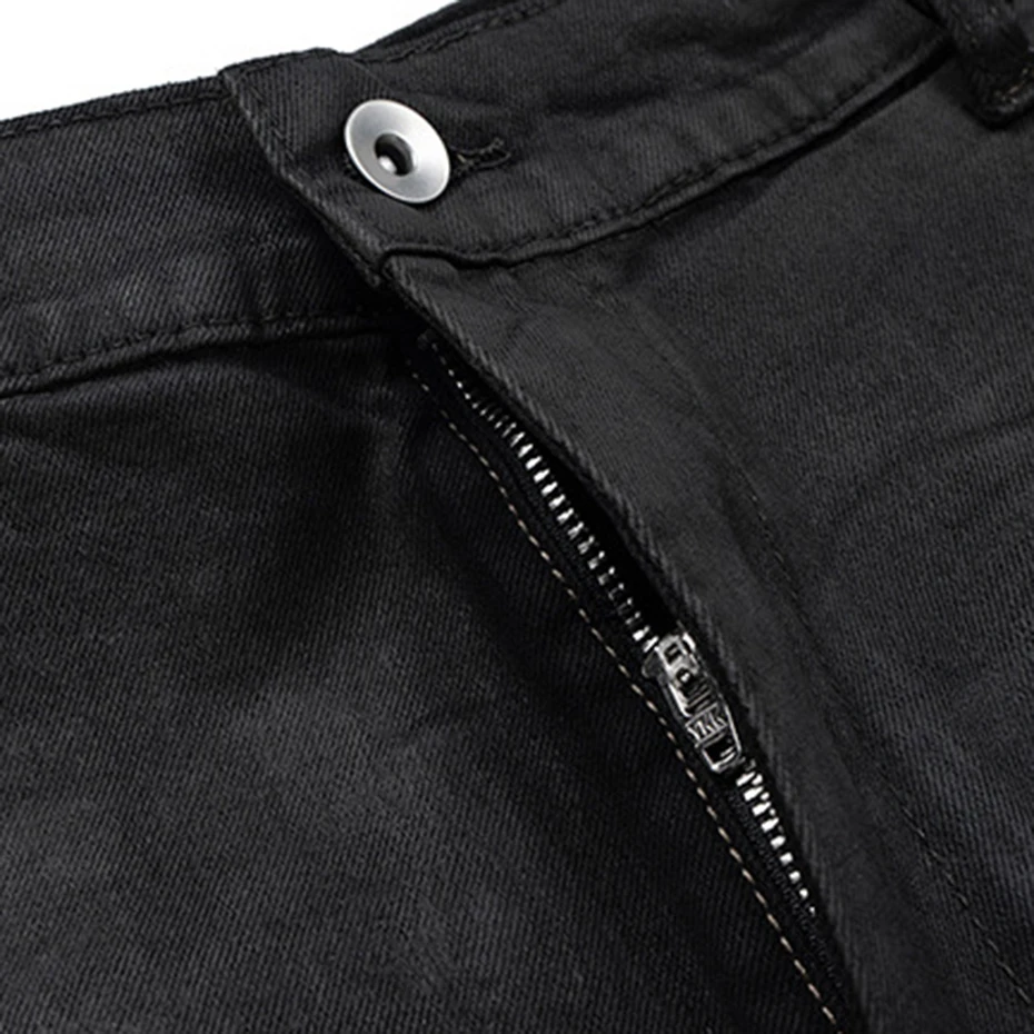 Side Pockets Denim Shorts Men's Summer Loose Casual Jeans Shorts Black Wide Leg for Male