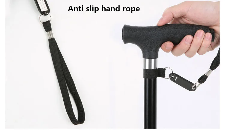 Folding Cane Foldable Walking Cane With Adjustable Height Collapsible And Lightweight Soft Ergonomic Handle