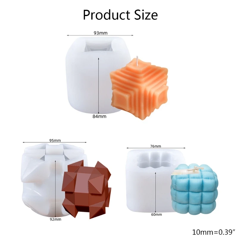 Y4QE 3D Non-stick Spherical Silicone Mold DIY Irregular Stereo Craft Soap Make