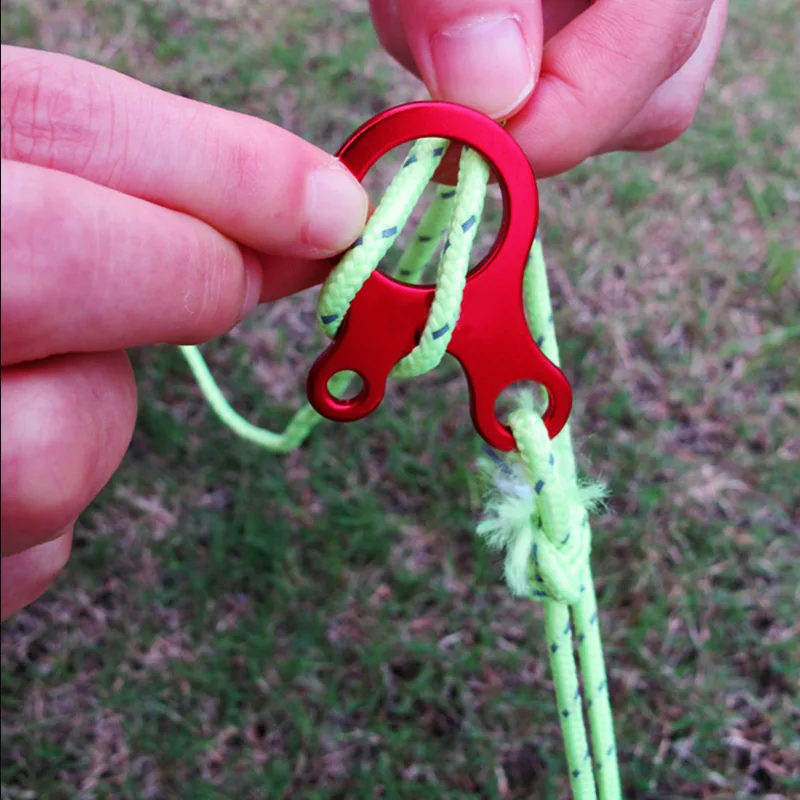 Quick Knot Tent Wind Rope Buckle Camping Tent Accessories Camping Tent Fasteners Tent Rope Tightener Tent Wind Rope Hook Camping Rope Buckle Camping Cord Buckles 3 Hole Antislip Camping Hiking Tightening Hook 10pcs