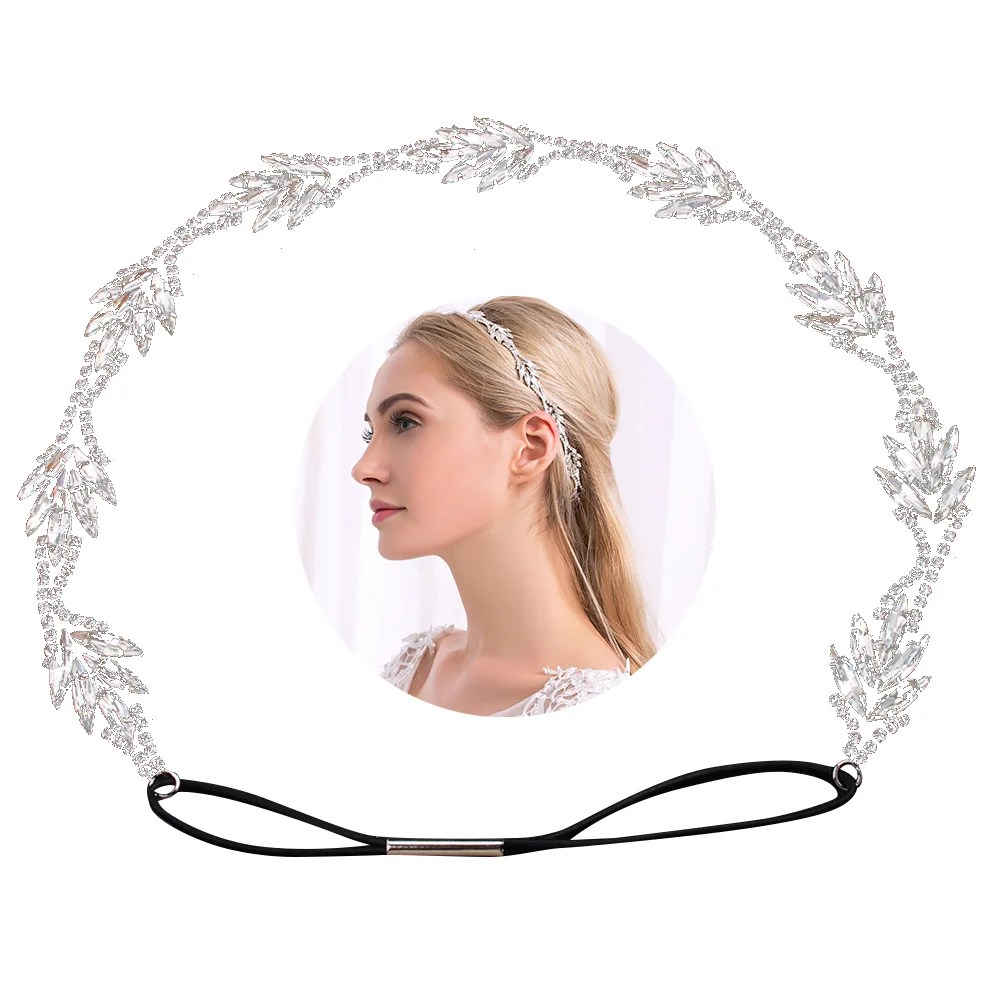 

Rhinestone Headband Elastic Alloy Hair Wedding Bridal Hair Hair Clasp Hair Band Hair Accessories for Women Ladies