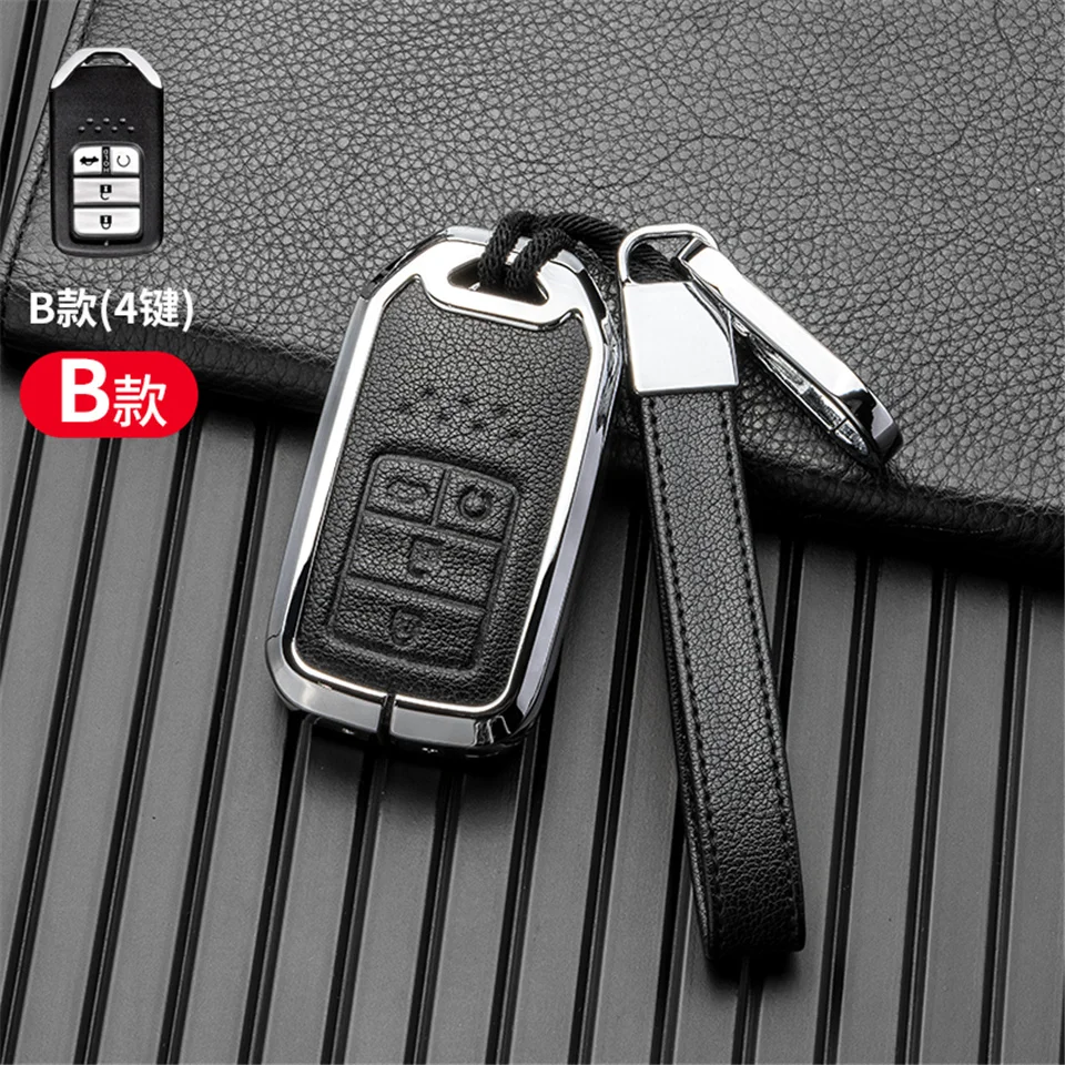 Cover chiate/telecomando per Honda CR-V ACCORD ODYSSEY CIVIC ect all-inclusive protezione portachiavi accessori in lega di zinco - S2a4c8db483e7456db1270a30bd4465ccf