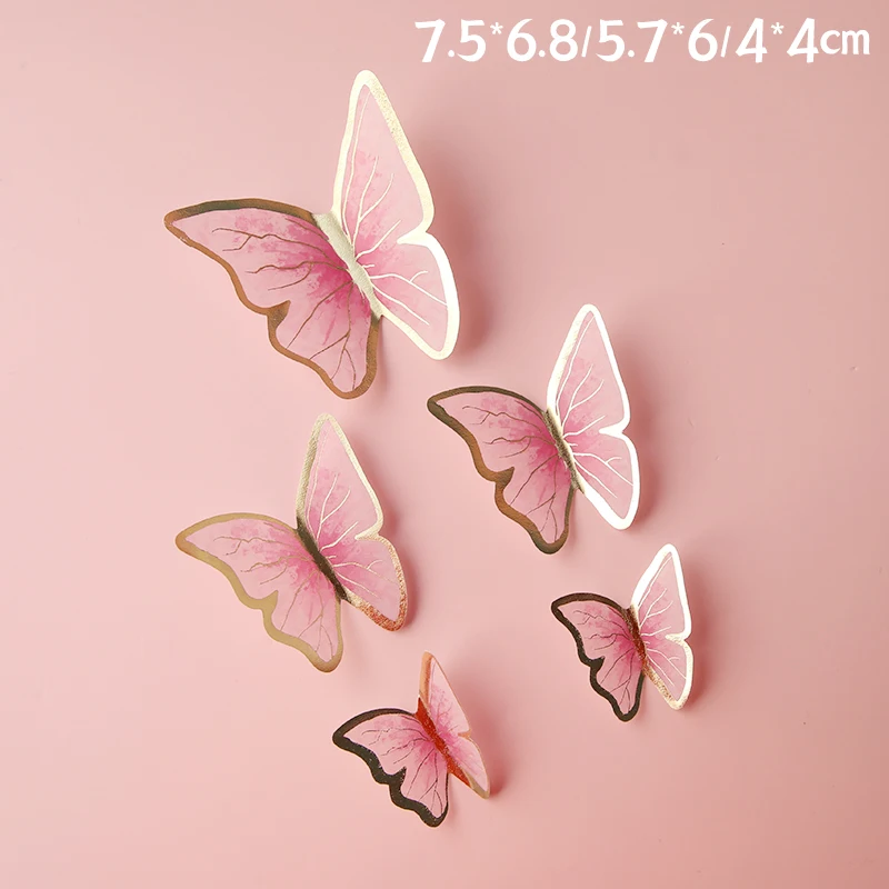 Whimsical Birthday and Wedding Cake Butterfly Toppers - 3D Decorative Dessert Accents