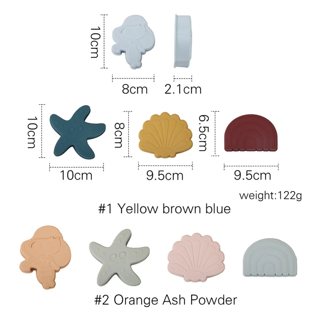 Children Summer Beach Toys Cute Animal Model Ins Seaside Rubber Dune Sand Mold Tools Sets Baby Bath Toy Kids Swim Toy 2