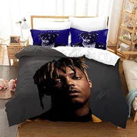 New Juice Wrld Bedding Set Single Twin Full Queen King Size Stars Juice Wrld Bed Set Aldult Kid Bedroom Duvetcover Sets 3D 018 2