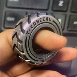 Fidget Mechanic Spin Roll Ring 304 Stainless-Steel Stress-Relief EDC Gadget Men's Toy Christmas New Year Gift for Kid Adult