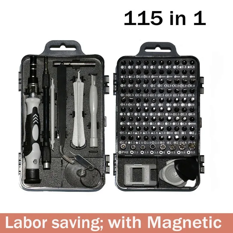 

Precision Screwdriver 115 In 1 Set Magnetic Mini Screw Nuts Bits WEEKS Multifunction Household Repair Tools Kit