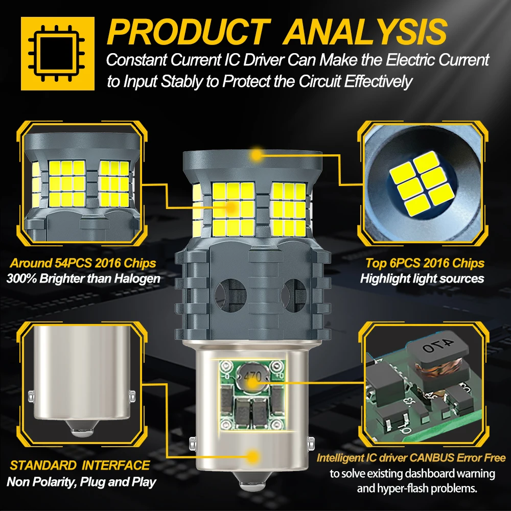   ĵ    õ,  ÷ 1156 , BA15S P21W BAU15S PY21W 7440 W21W P21/5W LED  DRL, 20W