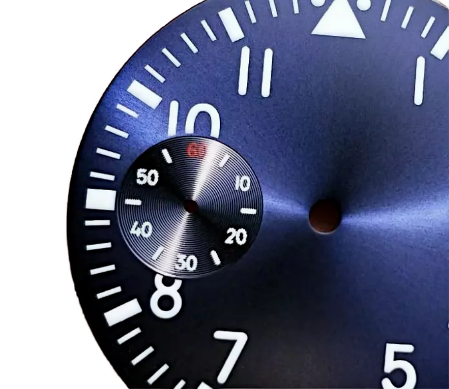 38.9mm black or blue watch dial luminous fit for ETA6497 ST3600 movement Dial