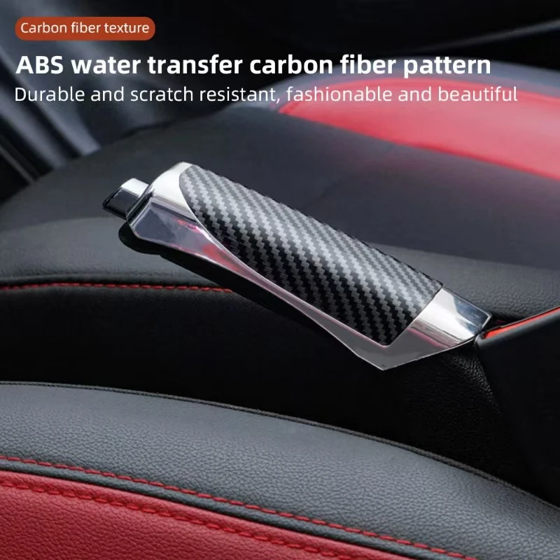 Universal Car Handbrake Grips Hand Brake Cover Protection Carbon Fiber Parking Brake Decoration Interior Accessories