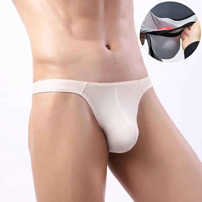 2pcs Pack Men's Underwear Sexy Thong Breathable U-Shaped Support Belt Low Waist Briefs Hip Lifting Sex Boxer Fashion Comfortable