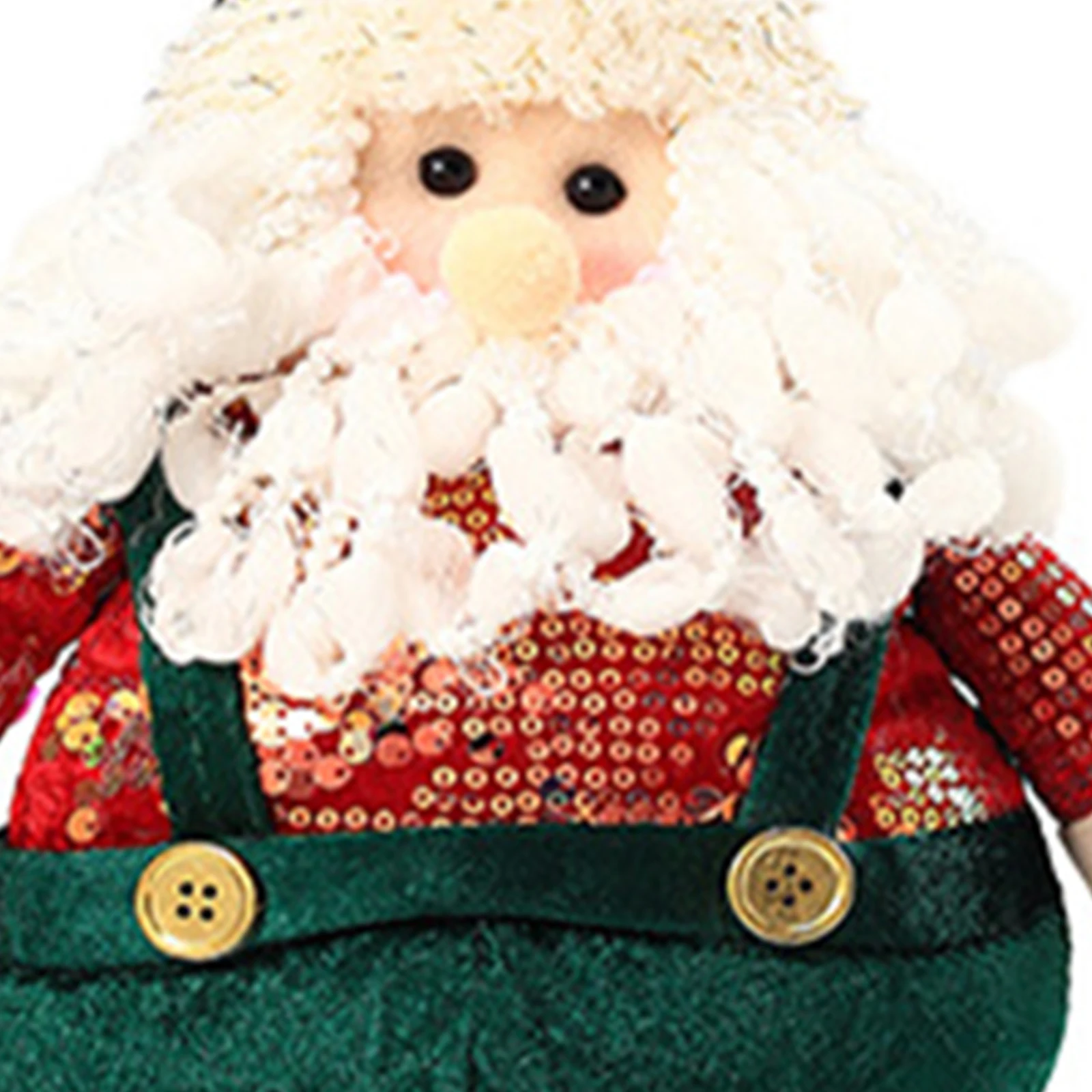 Christmas Decorations Figurine with Retractable Spring Legs Christmas Ornament Christmas Plush Doll Home Holiday Decoration