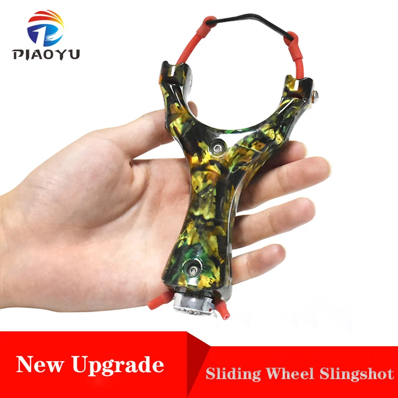 

New Outdoor Shooting Slingshot with Pulley Metal Bow Hunting Catapult High Power Rubber Band Slingshot Tactics Game Fun Toy