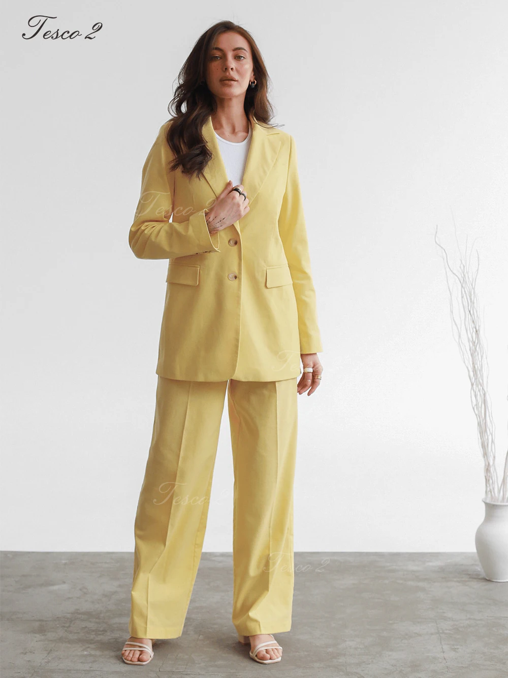 Tesco 2 Loose Suit For Women Fitting Leg Straight Pants For New Fashion Summer Outfits For Women 2023
