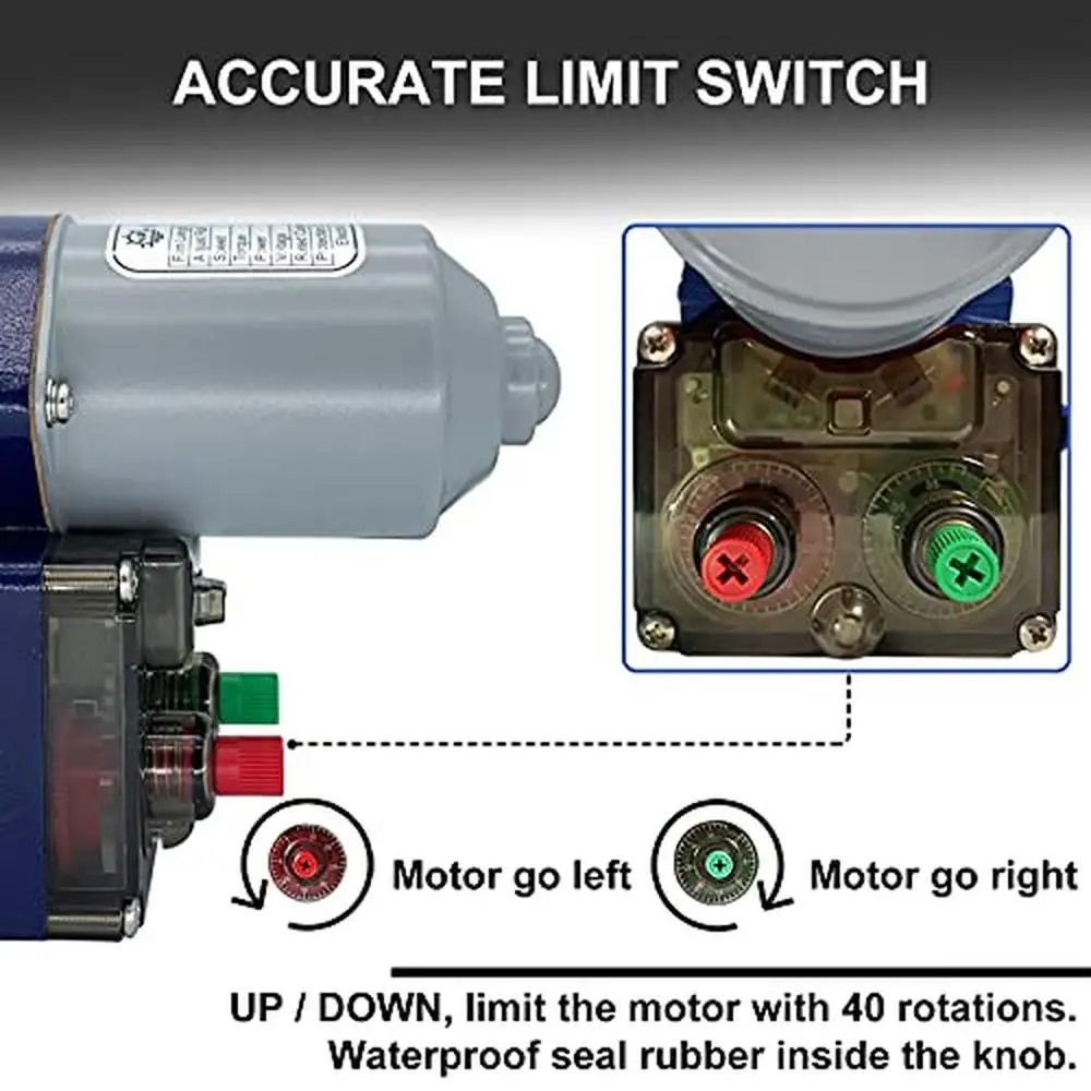 Greenhouse Film Roll Up Motors 2 Set Side Motor System with Intelligent Thermostat DC24V Safe Motor Water Resistant Install on 4
