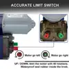 Greenhouse Film Roll Up Motors 2 Set Side Motor System with Intelligent Thermostat DC24V Safe Motor Water Resistant Install on 4