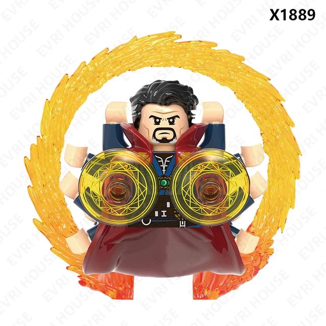 Superhero Strange Multiverse Action Figures Scarlet Witch Mordo Wong Mini Bricks Disney Building Blocks Toys for Children X1889