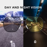 CLLOIO Anti-glare Day Night Vision Glasses Men Women Polarized Driving Sun Glasses Square Aluminum Photochromic Sunglasses UV400 3