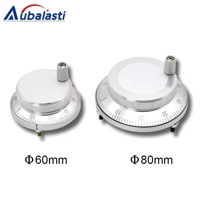Aubalasti CNC Pulser Handwheel 5V 60mm 80 100PPR Manual Pulse Generator hand wheel Machine Rotary Encoder Electronic 4pins 6pins cnc handwheel