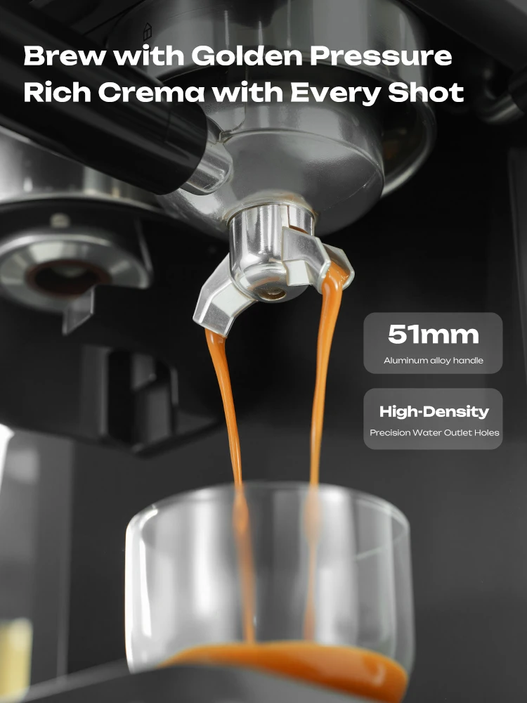 ماكينة قهوة اسبريسو HiBREW H20 شبه أوتوماتيكية مع...