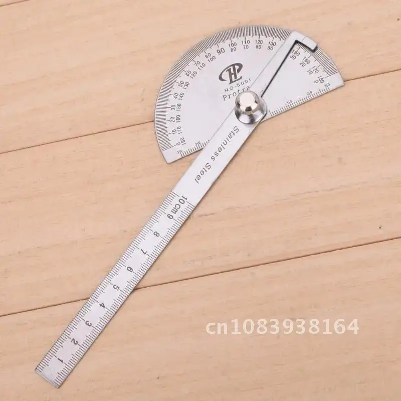 

Angle Finder Stainless Steel Protractor 180 Degree Rotary Measuring Ruler Woodworking Tools for Measuring Angles