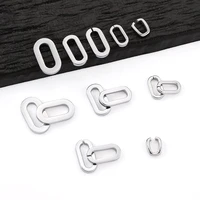 Anneaux ouverts ovales en acier inoxydable, connecteurs vierges pour la fabrication de bijoux, fournitures pour bricolage, collier, Bracelet, boucles d'oreilles, accessoires, matériaux 5
