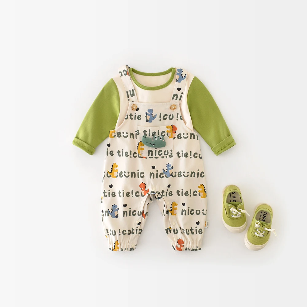 Cute Baby Jumpsuit Dinosaur Romper for Spring