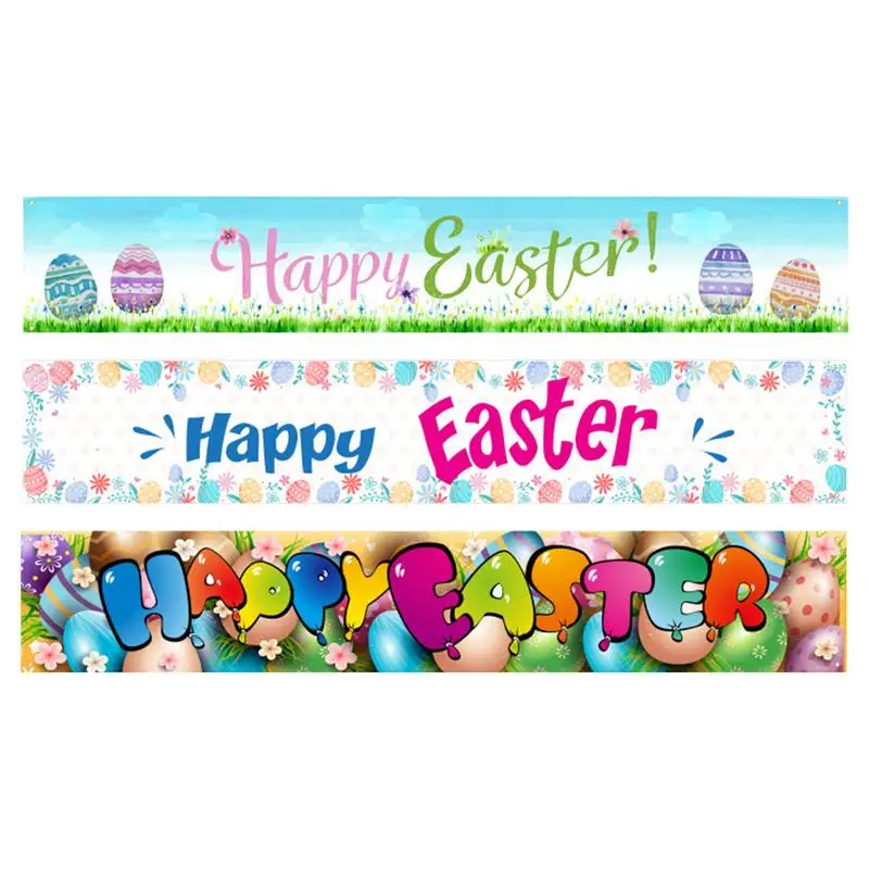 

Happy Easter Banners Welcome Spring Easter Themed Party Banners Easter Eggs Children Portrait Photo Backdrops Props For Easter