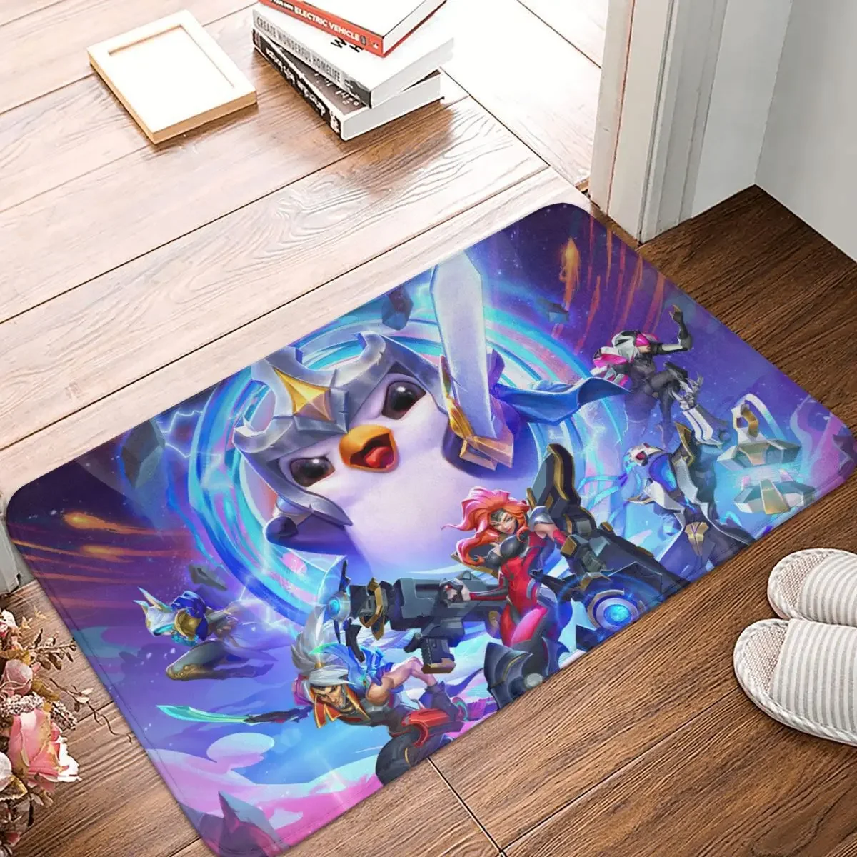 

League of Legends LOL Teamfight Tactics Game Non-Slip Carpet Galaxies Penguin Featherknight Doormat Bedroom Kitchen Mat Rug