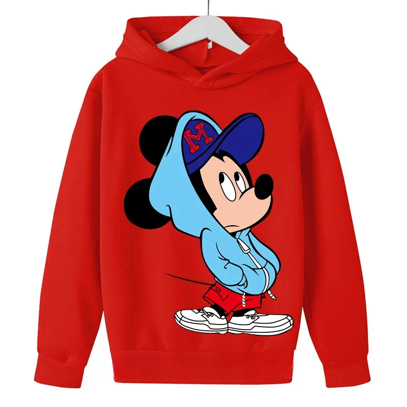 thumbnail image 1 of Sudadera con capucha de Mickey Mouse, sudadera con capucha de Disney Minnie Mouse para niñas y niños, ropa para bebés, tops, suéter lindo para niños, ropa de primavera, 1 of 5