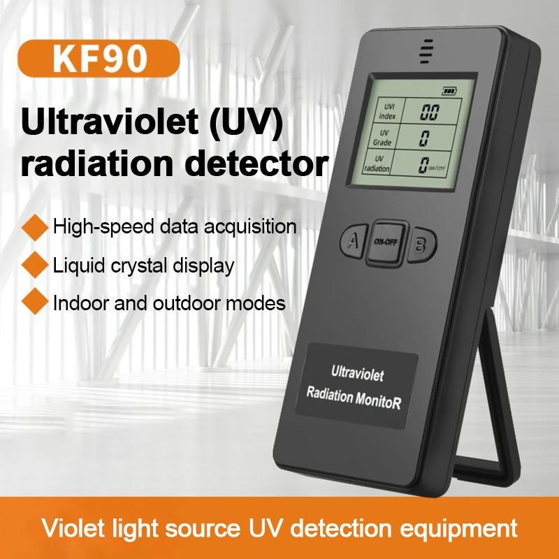 Digital Ultraviolet Radiation Detector UV UVI Meter Dosimeter Tester Counter With Temperature