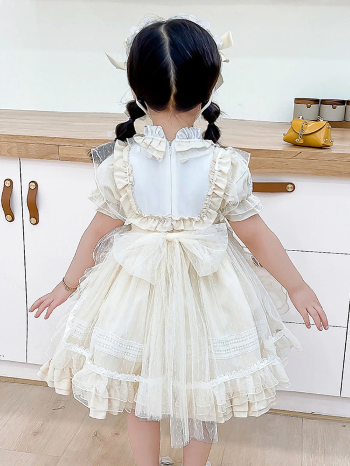 Lolita Girls' Dress Spring and Autumn Children's Evening Show Pettiskirt Birthday