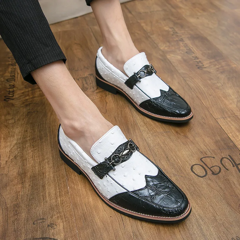 Brand Men's Formal Shoes Casual Dress Shoes Moccasins Wedding Luxury Social Shoe Leather Loafers