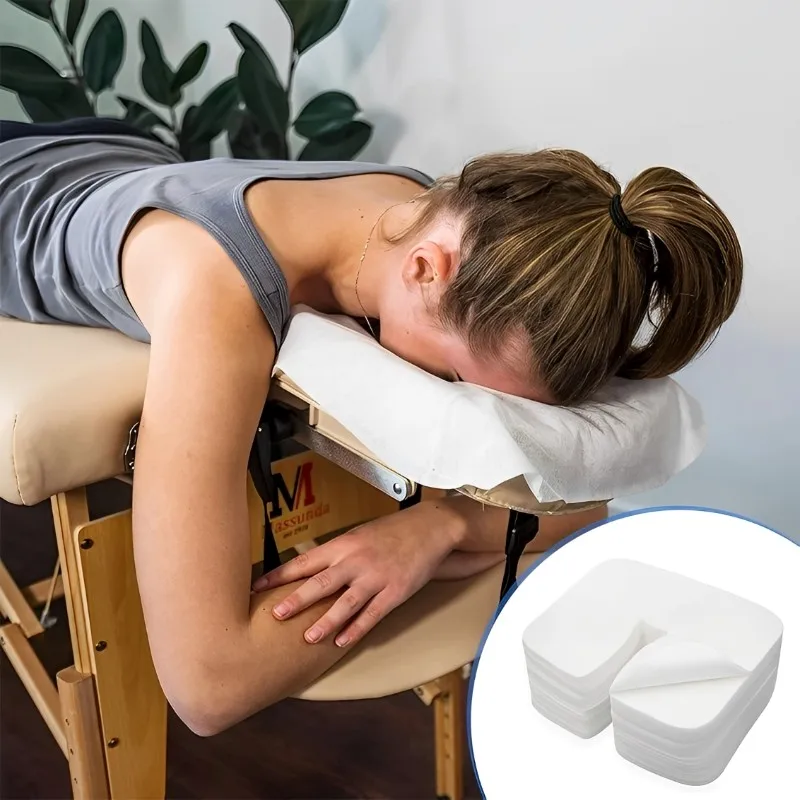500/100pcs Disposable Cradle Headrest Massage Pillow Paper Soft Non-Woven Face Covers For Spa Salon Beauty Supplies_voghion.com