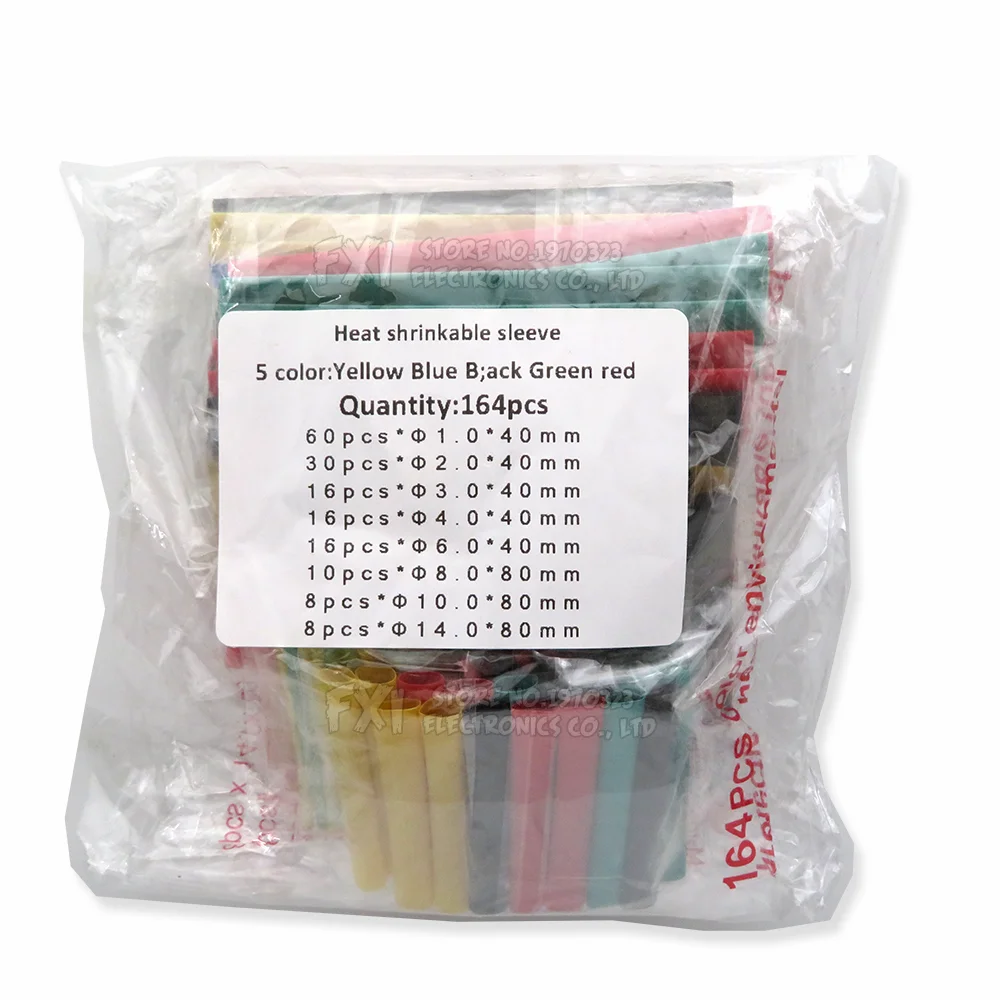 Heat-shrink Tubing Thermoresistant Tube Kit 164PCS 127PCS 328PCS 530PCS