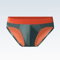 Sous-vêtements sans couture en soie glacée pour hommes, slips respirants d'été fins pour garçons, sport taille basse, short court sexy, tête 1